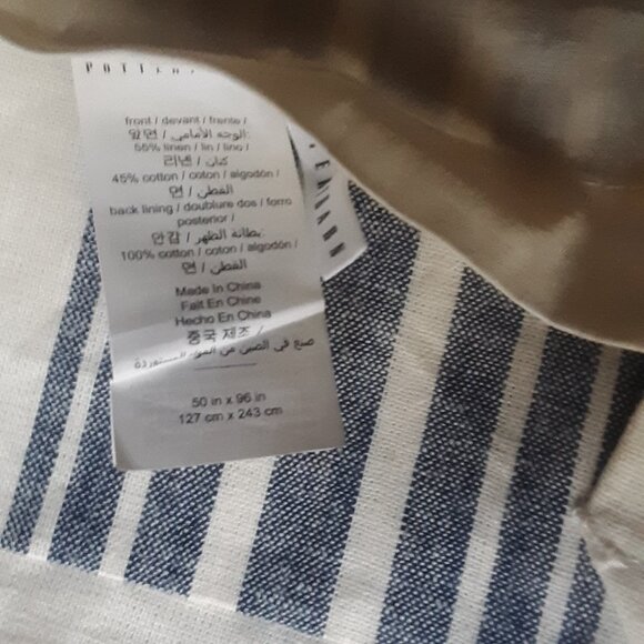 2 Pottery Barn Rivera Navy 50W x 96L Light-filtering Curtains - Picture 8 of 13